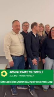 29 Kandidat*innen wurden gewählt. Eine gute Liste mit erfahrenen und neuen Kandidat*innen schafft eine gute Basis für den Wahlkampf. Auf geht’s!
Wenn du uns unterstützen willst melde dich bei info@gruene-osterholz.de
#grüne #wahl #kreistag #osterholz #mitgliedwerden