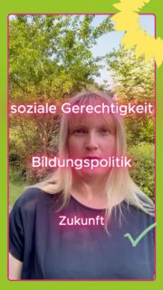 Für Familien da sein. Frauen schützen. Zusammenhalt stärken. 💚

Weil ein starkes Miteinander dort beginnt, wo Menschen Unterstützung, Sicherheit und echte Chancen bekommen. 🌻

Am 13.09. Grün wählen. Mach’s Grün!