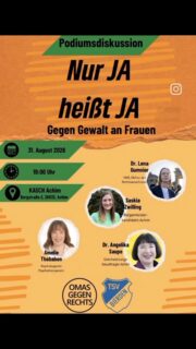 Die ganze Gesellschaft ist aufgerufen sich an der Beseitigung von Gewalt gegen Frauen zu beteiligen. Niemand steht außen vor. Macht mit.
#grüne #frauen #nurjaheißtja #gumnior #osterholz