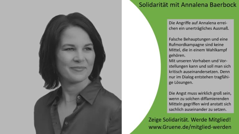 Solidarität mit Annalena Baerbock