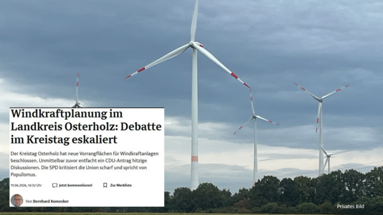 Kommentar zur Windkraftplanung